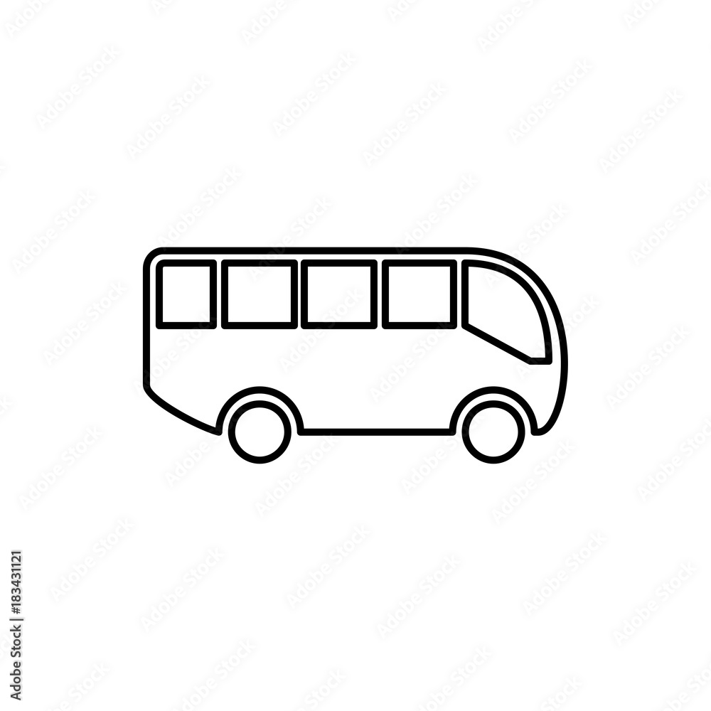 airport bus icon illustration