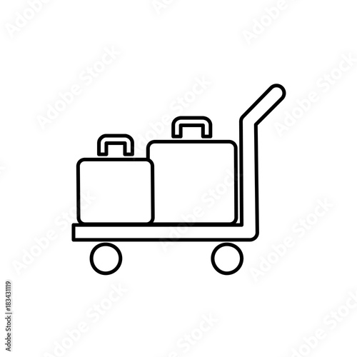 luggage icon illustration