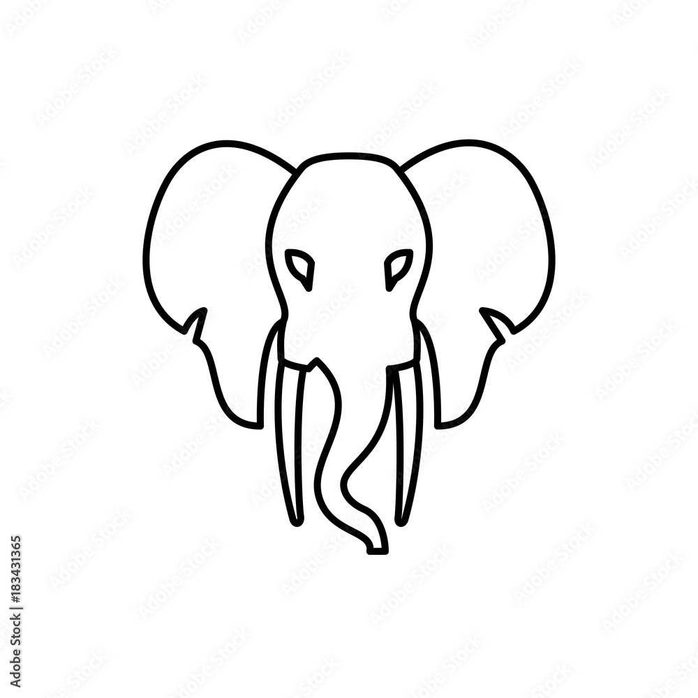 Fototapeta premium elephant icon illustration