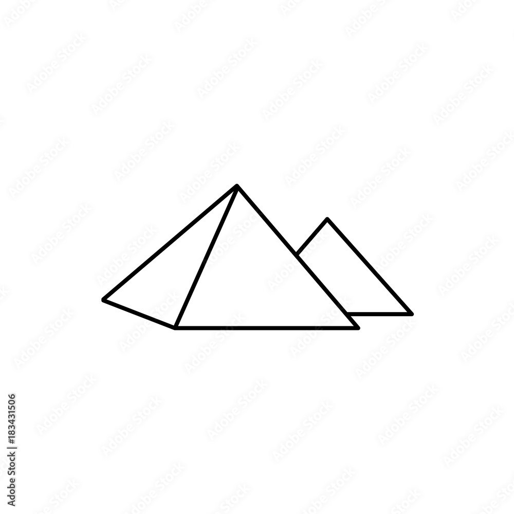 pyramid icon illustration pyramid icon illustration