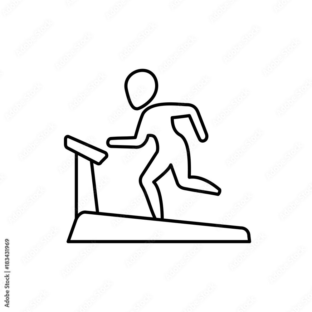 treadmill icon illustration treadmill icon illustration