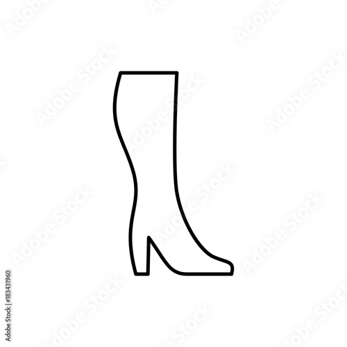 woman boot icon illustration