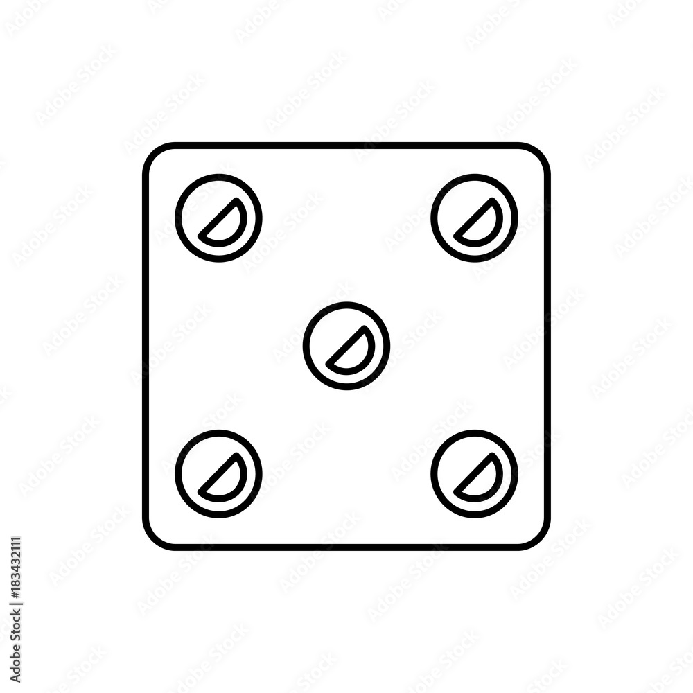 Dice icon illustration