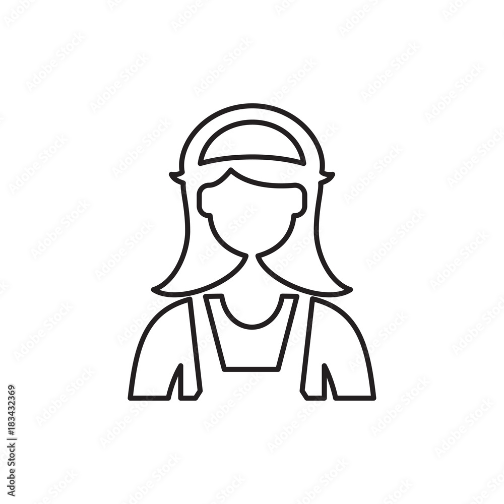 maid icon illustration
