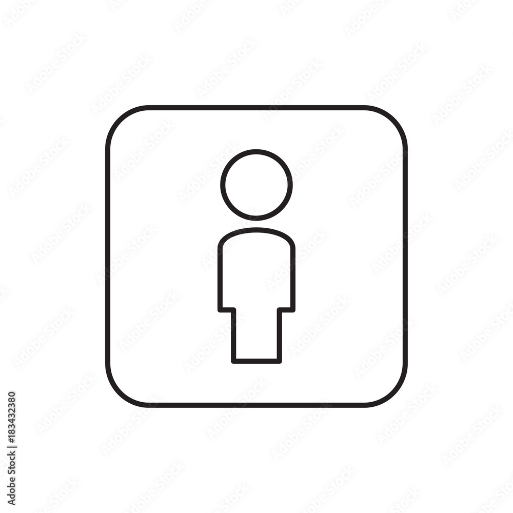Male WC icon illustration Male WC icon illustration