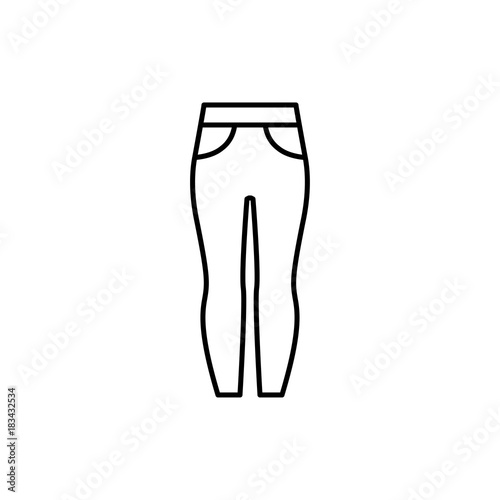 woman pants icon illustration