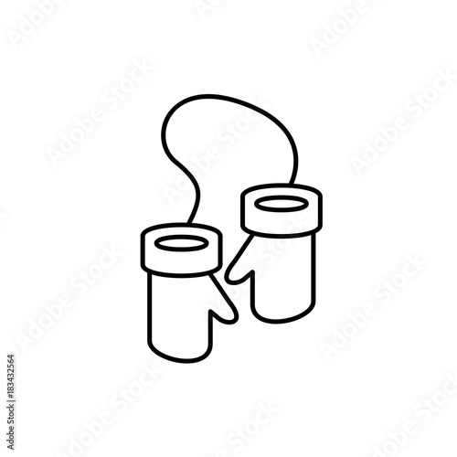mittens icon illustration