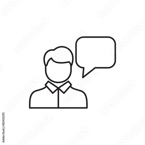 chatting man icon illustration