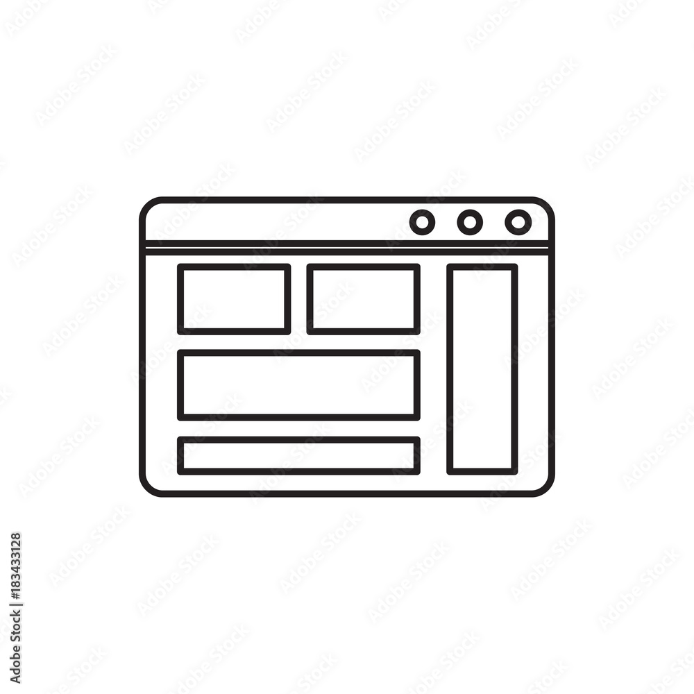 Fototapeta premium browser window icon illustration