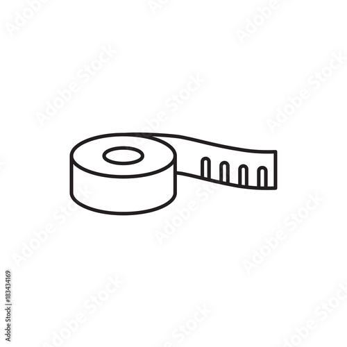 measuring tape icon illustration