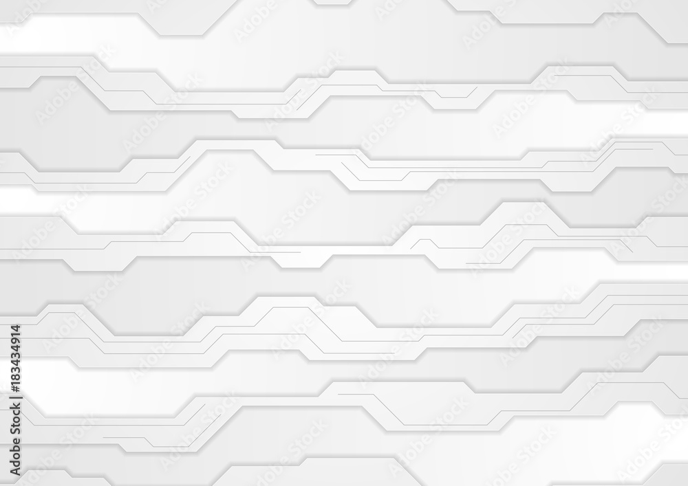 Naklejka premium Abstract grey technology futuristic background