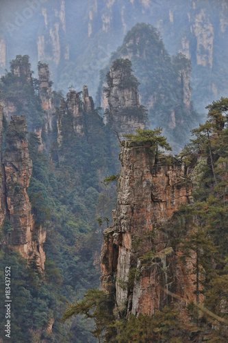 Beautiful Son of Heaven Mountain Tianzishan in China Hunan Province photo