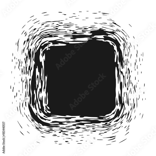 Grunge square. Splashes and smears. Vector illustration