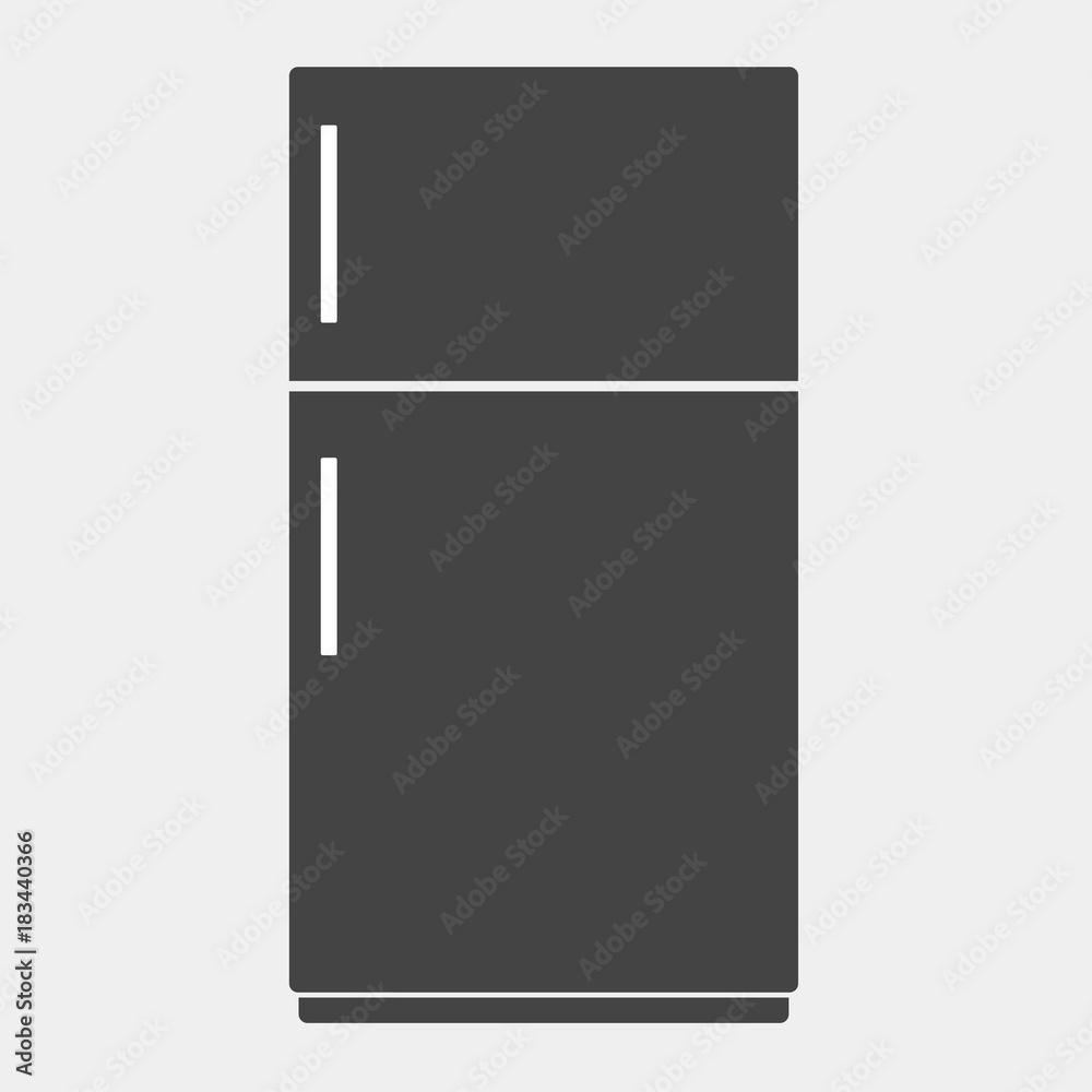 Vector icon gas stove with oven for a kitchen. Black cooker on white background. Home Appliances