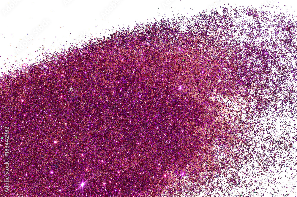 Textured background with purple glitter sparkle on white Textured background with purple glitter sparkle on white