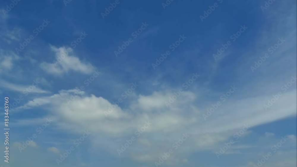 Time lapse white cloud moving on blue sky
Time lapse white cloud moving on blue sky