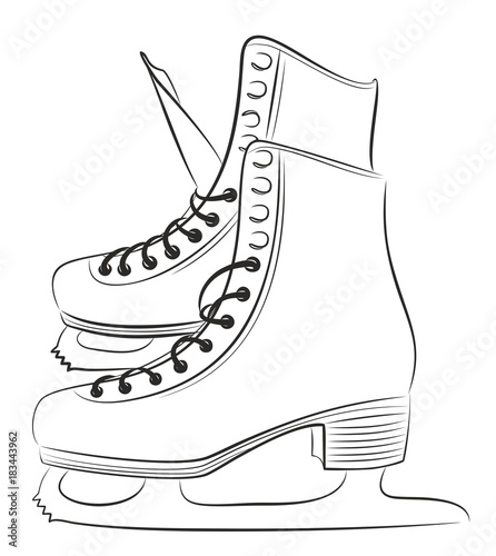 Sketch of the figured skates. 