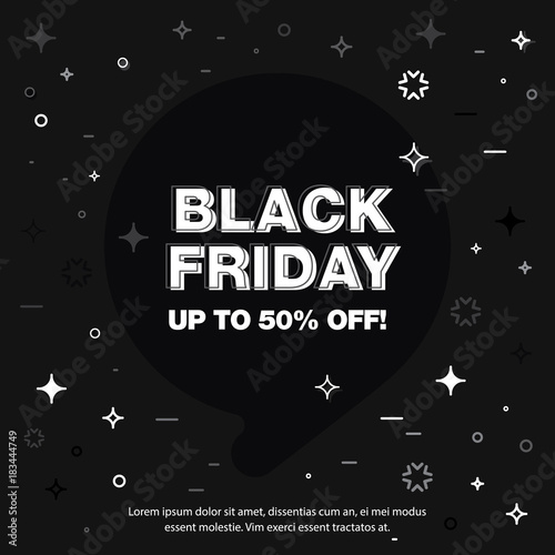 Bilde på lerret Banner sale of 50 off. Black friday