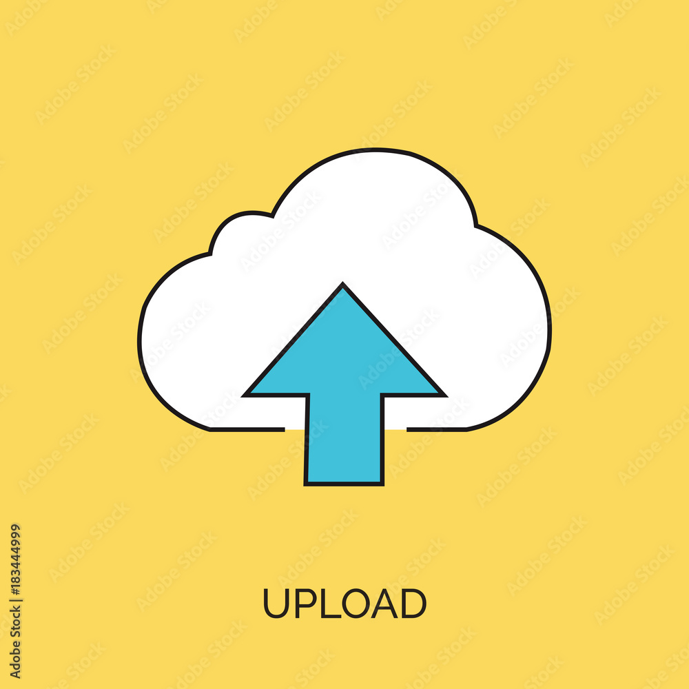 upload vector thin line icon upload vector thin line icon