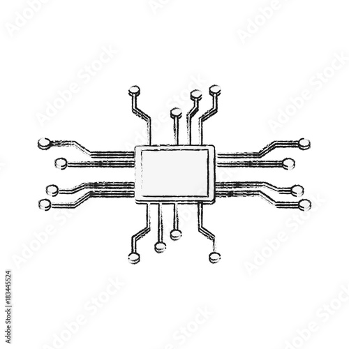 Microchip technology symbol icon vector illustration graphic design