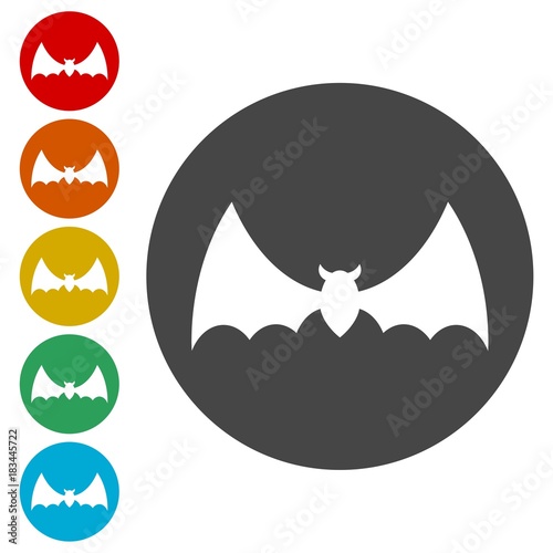 Bat Silhouette, Bats icons set