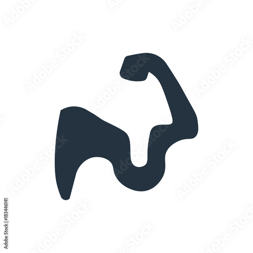 no muscles icon on white background, fitness, sport