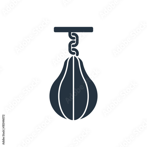 boxing bag icon on white background, fitness, sport