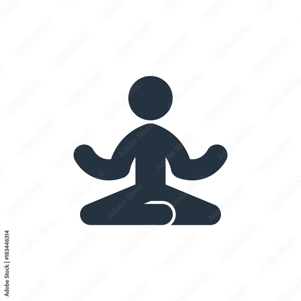 yoga pose icon on white background, fitness, sport yoga pose icon on white background, fitness, sport