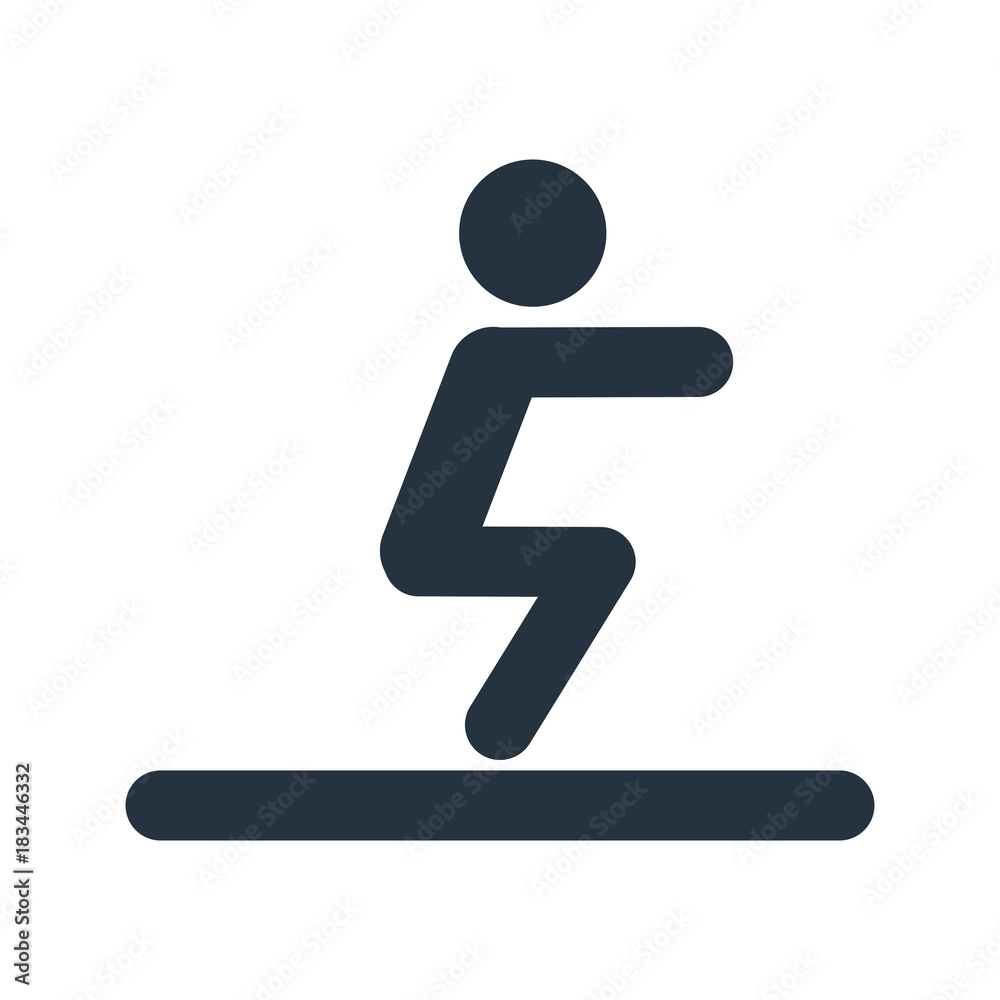 workout icon on white background, fitness, sport