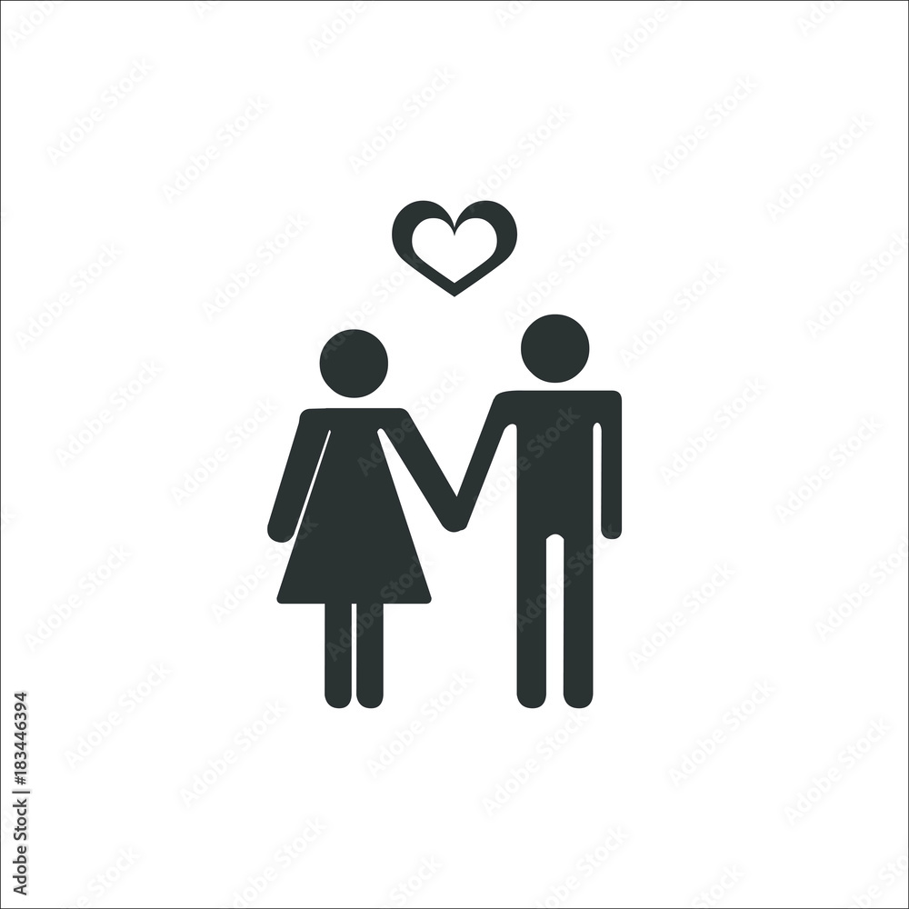 Love man and woman icon Love man and woman icon