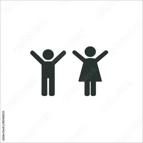 Boy and girl icon