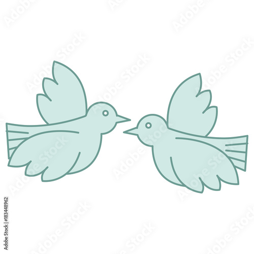 peace doves flying icon vector illustration design © Gstudio