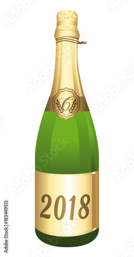 2018 Champagne bottle.