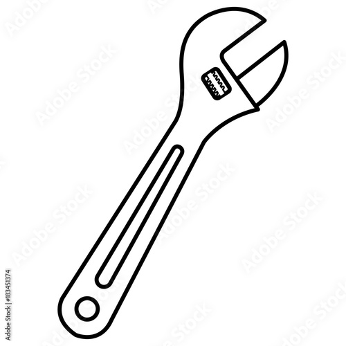 wrench key isolated icon vector illustration design