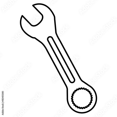 wrench key isolated icon vector illustration design