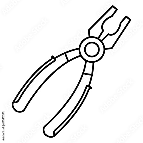 pliers tool isolated icon vector illustration design
