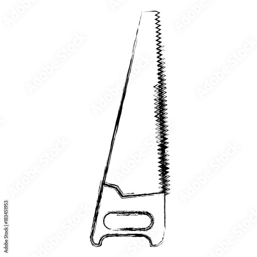 handsaw tool isolated icon vector illustration design