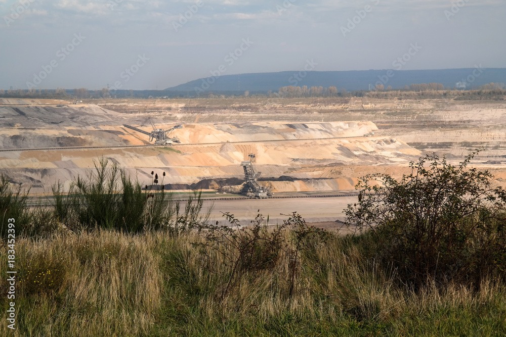 Fototapeta premium Coal opencast mining. Inden, Germany.