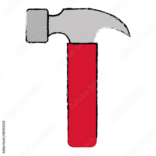 hammer tool isolated icon vector illustration design