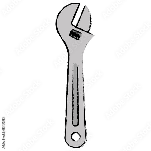 wrench key isolated icon vector illustration design