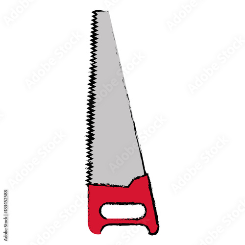 handsaw tool isolated icon vector illustration design