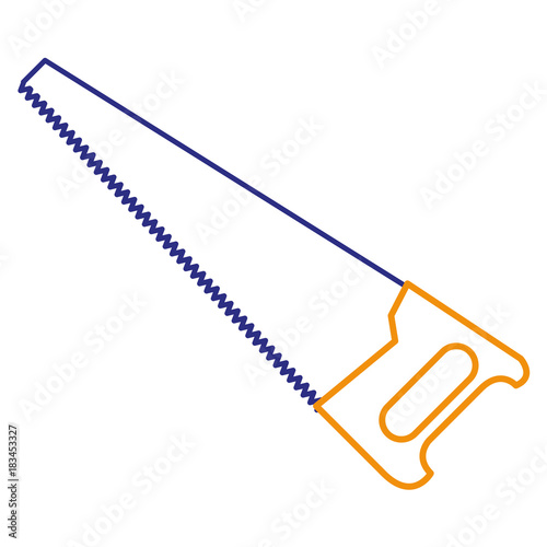 handsaw tool isolated icon vector illustration design