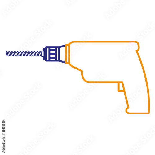 drill electric tool isolated icon vector illustration design