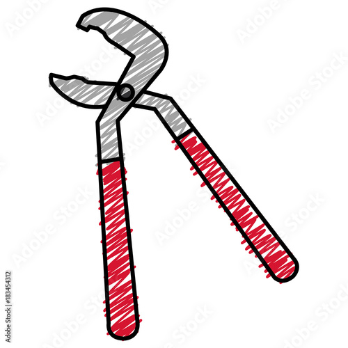 clamp tool isolated icon vector illustration design