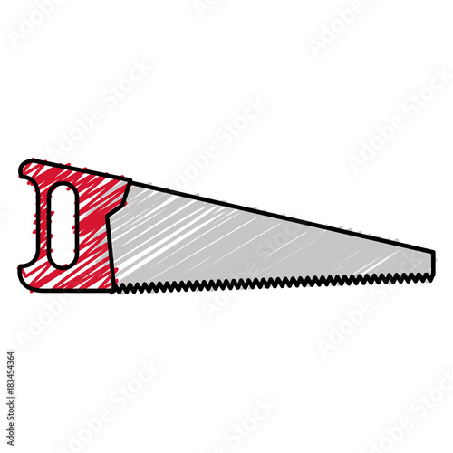 handsaw tool isolated icon vector illustration design