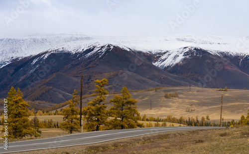 Federal highway M-52 Chuysky tract. Altai Republic.