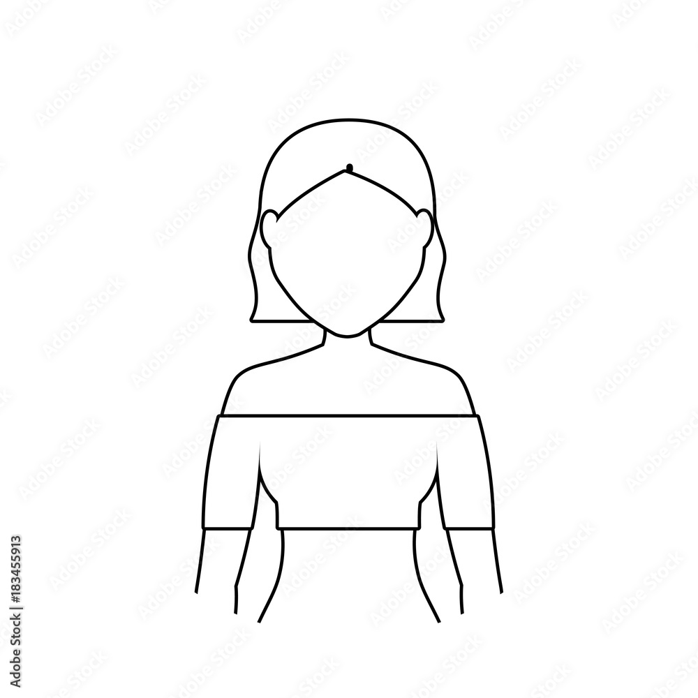 Obraz premium avatar woman icon image