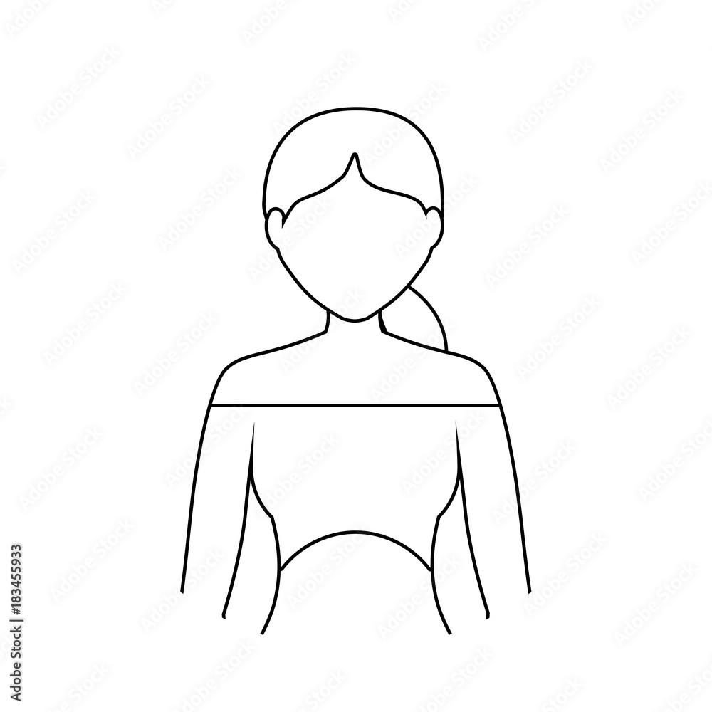 Obraz premium avatar woman icon image