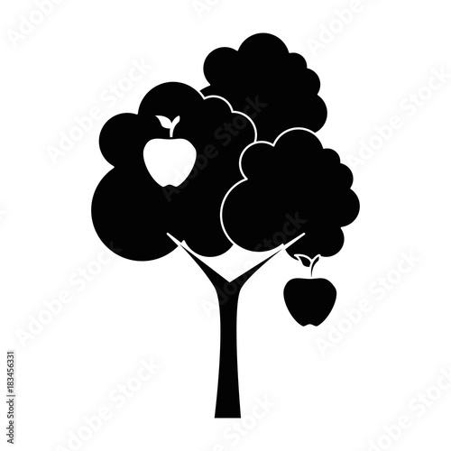 apple tree isolated icon vector illustration design