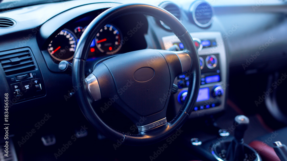 modern sport car interior